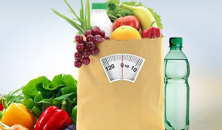 water and slimming products per week of 7 kg