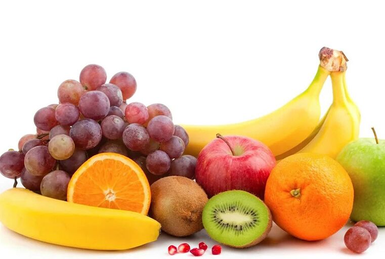 Fresh fruit that forms the basis of the diet during flare-ups of gout